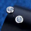 Custom Wholesale Pendiente De Moissanita 925 Stud Diamond 925 Sterling Silver Moissanite 925 Earring for Men