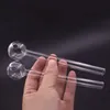 DHL Free Hand Pipa para fumar 6 pulgadas 30 mm Bola de vidrio Quemador de aceite Tubería Transparente Gran tubo Aceite para fumar Pipa para Dab Rig Bong El precio más barato