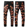 Jeans firmati Denim da uomo Pantaloni ricamati Pantaloni con buco alla moda Taglia USA 28-40 Pantaloni con cerniera Hip Hop Star Distress 2023 bestseller