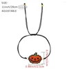 Link Bracelets Halloween Pumpkin Miyuki Beaded In Trendy Jewelry Adjustable Black Rope Braided Friendship Pulsera Holiday Wear