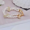 Strand Bracelet For Women Y2k Accessories Pearl Double Layer Design Fashion Beaded Hand Bracelets