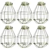 Pendellampor 6 pack metall glödlampa vakt vintage industriell ljus bur liten lampa skugga för hängande belysning