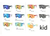 summer fashion kid sport sunglasses film dazzle lens sports mirror cycling eyeglasses Goggles children driving outdoor windproof Connected lens eyewear jk