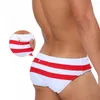 Erkek Mayo Kontrast Stripes Erkekler Yüzmek Seksi Yüzme Açık Fermuarı Sport Plaj Pant