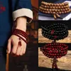 Charm-Armbänder, natürliches Sandelholz-Armband für Männer und Frauen, 108 Perlen, Rosenkranz, buddhistischer Buddha, Meditationsperle, Glücksbringer, Reichtum, Schmuck