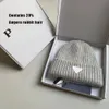 Gorro tejido con pelo de conejo Angora cálido para invierno para hombre y mujer, gorro informal con protección para los oídos, gorro suave, novedad de 2023