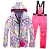 Skipakken Winter Skipak Dames Merken Hoge kwaliteit jas en broek voor warm waterdicht Winddicht snowboarden 230921