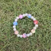 Комплект ожерелья и серег Girlgo, летние разноцветные цветочные шарики из мягкой глины, браслет в богемном стиле, жемчужные бусины ручной работы, колье, ювелирные изделия