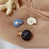 Brooches Japan And South Korea Fresh Enamel Conch Little Snail Brooch Ocean Girl Contracted A Corsage Pin Elegant Accessories