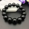 Bracelet de chaîne à maillons pour hommes, Imitation obsidienne, perle de bouddha, grand 14mm, mode atmosphérique, 271D