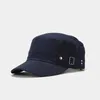 Berets Men Vintage Army Denim Baseball Cap Bawełniany kadet Hat Mirem oddychający płaski, regulowany wiosenny jesienny słońce