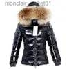 Damen Daunenparkas Maomaokong Winterjacke Frauen Echtpelzmantel Parkas Entendaunenfutter Mantel Echter Waschbärpelzkragen Warm Schwarz Streetwear J230921