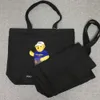 Cross-Mirror Hot Sale RL Lotte Japan och Sydkorea Cartoon Print Shopping Bag Handväska One-Shoulder Portable Canvas Bag 230915