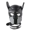 Masque de chien de mode chiot Cosplay tête complète pour jeu de rôle en caoutchouc Latex rembourré avec oreilles 10 couleurs 220715268P