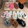 Designer Slipper Luxe Slippers Dames Wollen Sandalen Mode Thuis Plat Herfst Winter Casual Dagelijks Comfortabele Schoenen Fuzzy Letters Warm Binnen Buiten Duurzaam Loaf