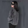 Kadınlar Kürk Faux Fur Gerçek Tavşan Kürk Matar Kadınlar için Kış Moda Gerçek Rex Tavşan Kürk Ceketleri Kadın Kısa Stil Sıcak Siyah Uzun Kollu Palto J230921