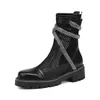 Rene Caovilla Womens Heavy Leather Renee Low Martin Boots Black Duty Heel Luxury Designer Brands