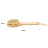 Body Brush Bath Natural Boar Brestle Organic Dry Hud Body Brush Bamboo Wet Back Shower Borstes Exfoliating Badborste FY3787