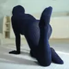 Disfraces de anime Lencería sexy sexy U Entrepierna Cremallera Abierta Zentai Guante de cinco dedos Catsuit Traje de escenario de baile Body de cuerpo completo Fajas ajustadas cosplay