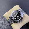 Horloge met Clean Timing-functie Automatische machines Cal.4130-beweging Zwarte wijzerplaat 40 MM dikte 12,2 MM 904L Saffierglas Superlichtgevend waterdicht CF