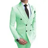 Costumes pour hommes 2 pièces Double boutonnage Slim Fit Peaked revers marié smoking pour mariage mâle mode Blazer avec pantalon dernier style