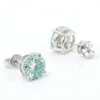 Orecchino in pietra blu Moissanite Vvs con argento sterling S925 a prezzo economico all'ingrosso