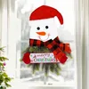 Christmas Decorations Christmas Snowman Wreath Lighted Santa Claus Wreath durable Snowman Pendant Indoor Outdoor Winter Holiday Christmas Decoration HKD230921