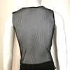 Débardeur masculin 2023 Fashion Fishnet Mesh pour hommes Vêtements Gire Transparent Fétisan Mâle Male