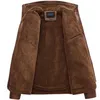 Mens Leather Faux Jacket Men Coats Pu Outerwear Business Winter Fur Male Fleece 230921