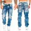 Heren Jeans Rechte Jeans Man Vintage Wash Denim broek Lente Zomer Boyfriend baggy Jeans heren Street chic Cacual Designer Cowboy Broek L230921