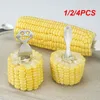 Gafflar 1/2/4st Rostfritt stål Creative Corn Fork Fruit Mini Children Snack Cake Dessert Pick Toothpick Sign