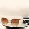 디자이너 선글라스 남성 여성 금속 타원 안경 고급 디자인 태양 안경 숙녀 UV400 안경 고품질 오리지널 박스 SPR50Z