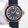 Mens Watches Rubber Strap Yacht II 42mm Ceramic Bezel Full Stainless Steel Automatic Mechanics Movment Sapphire 5ATM Waterproof 20240N