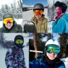 Maschere da sci Snowboard Occhiali grandangolari da neve professionali con doppi strati Anti Fog UV400 Uomo Donna Motoslitta Googles 230921