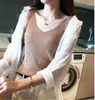 Damestanks Basis Solid Color Tank Tops For Women Office Wear Stretch Gebreide V-Neck Vest Mulssss Sexy Camisole Summer 8 Colors