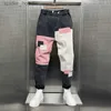 Jeans pour hommes Baggy Jeans Hommes Harajuku Hip Hop Populaire Streetwear Designer Marque Sarouel En Plein Air Casual Pantalon À Carreaux Vêtements De Mode L230921