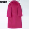 Futro dla kobiet sztuczne futro nerazzurri zima gorąca różowa futra płaszcza kobiet Lapel ciepła gruba czarna miękka puszysta kurtka luźna stylowa koreańska moda 2022 J230921