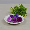 Juldekorationer 20/50 st/parti Silk Rose Artificial Flowers Head Diy Christmas Wreath Flower Wall Decor Accessorise Home Wedding Valentine's Day HKD230921