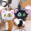 Porte-clés en peluche En gros 24 pcs/lot 10 cm Anime Suzume no Tojimari jouets en peluche mignon chat blanc chat noir pendentifs en peluche porte-clés cadeaux de fête 230921