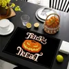 Table Napkin Black Bat Castle Placemat Halloween Mat Non-slip Insulation El Western Food Festive Party Decorative
