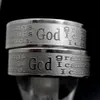 30pcs English Etched Serenity Prayer Rings Stainless Steel Religious Christian Rings Faith Bible Verse Whole Men Women Jewelry286i