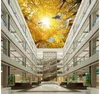 خلفيات 3D خلفية الطبيعة الخيال الخريف شجرة حمامة السقف الجدار الديكور جدارية غير منسوج