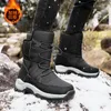 Botas Hombre Cálido Invierno Tallas grandes Nieve Moda Ocio Trabajo al aire libre con terciopelo Cómodo Algodón para niños