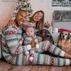 Bijpassende outfits voor familie Kerstpyjama's voor het hele gezin 2024 Nieuwjaarskleding Moeder Vader Kinderen Bijpassende outfits Zachte print Nachtkleding Xams-look pyjama T230921