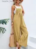 Kvinnors jumpsuits rompers kvinnor sommar svart bred ben jumpsuit eleganta söta kvinnliga byxor vintage bomull mode lösa kontor lady casual romper byxor l230921