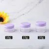 wholesale Refillable Clear Empty Plastic Cosmetic Containers Jars with Colored Lids Makeup Sample Bottles Acrylic Plastic Sample Jars LL