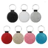 سلاسل المفاتيح تسامي فارغة pu leahter glitter keychain materials 100pcs/lot