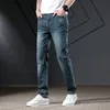 Mens Jeans KSTUN Corte Reto Para Homens Negócios Casual Masculino Calças Jeans Comprimento Total Calças Clássico Hombre Marca de Alta Qualidade 230921