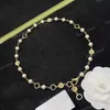 Vintage hängen halsband för män Kvinnor Designer Bronze Gold Neckwear Jewelry Luxury G Necklace Diamond Love Pearl Party Necklace2723