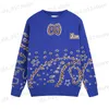 Survêtements pour hommes Sweats à capuche Pull Costumes Automne Hiver Nouvelle tendance américaine Vintage Jacquard Lâche Crewneck Couple Casual Épais Tricot Court